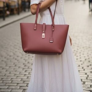 Michael Kors• Cabernet You Say Large Tote With Gold Accents